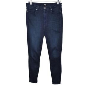 Paige‎ Womens Blue Dark Wash Five Pocket Jeans Margot Ankle High Rise Size 30